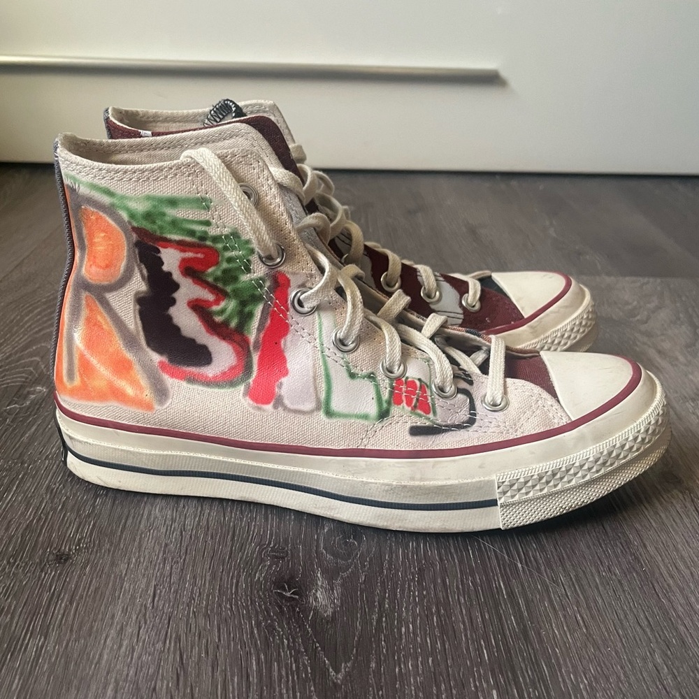 Come Tees x Converse Off-White High-Top Sneakers 8